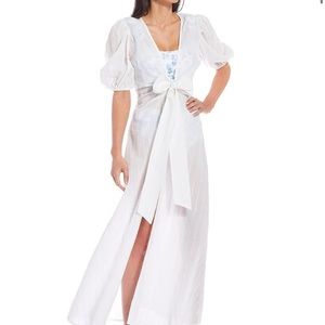 NWT Born on Fifth x Antonio Melani Palm Beach Puff Sleeve Swim Cover-Up